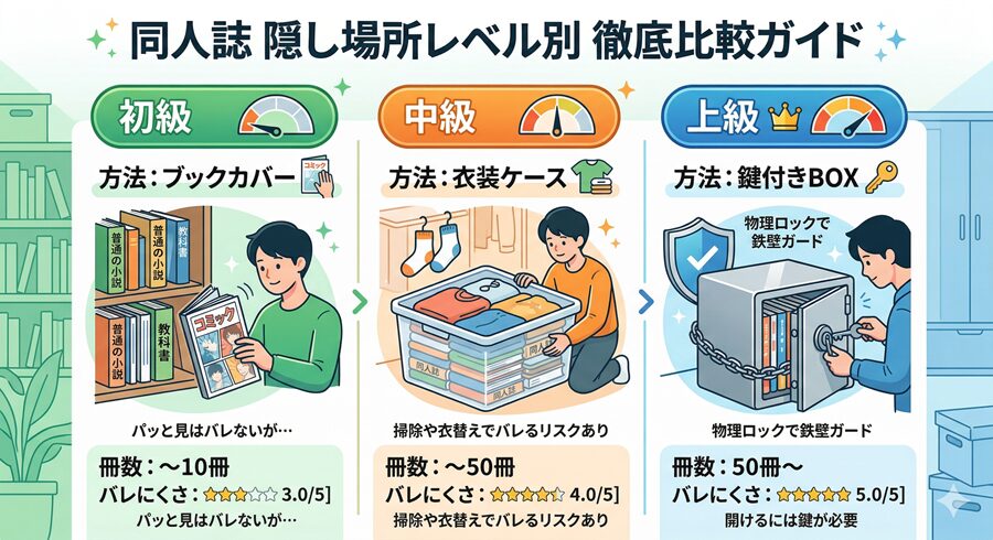 同人誌の隠し場所比較ガイド