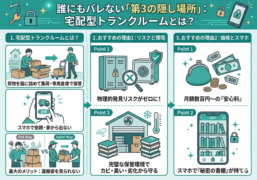 同人誌の隠し場所に宅配型トランクルームが最適な訳