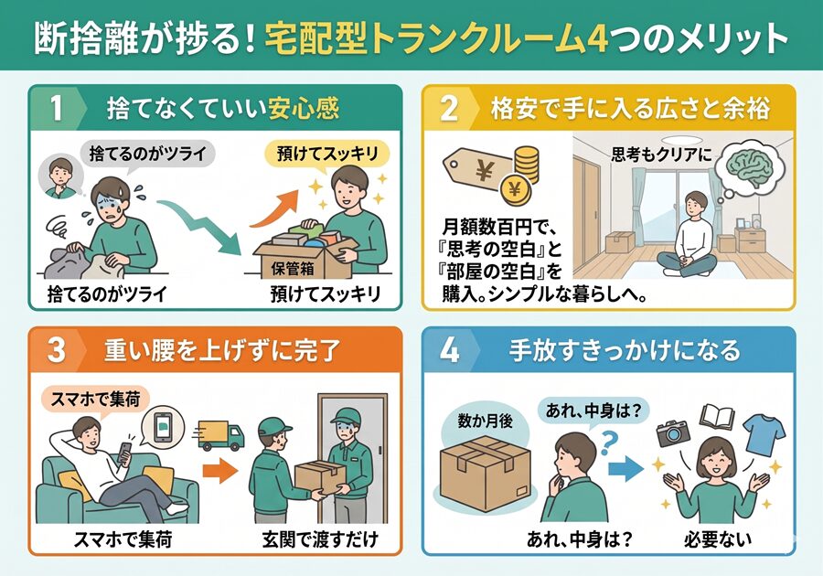断捨離できない人こそ「宅配型トランクルーム」を使うべき理由