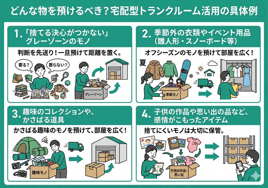 どんな物を預けるべき？宅配型トランクルーム活用の具体例