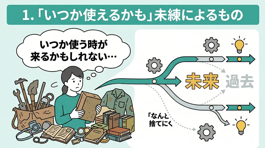 断捨離できない理由：「いつか使えるかも」未練によるもの