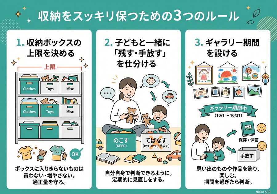 子どもの作品がどんどん増える…収納をスッキリ保つための3つのルール